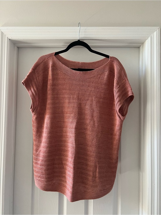 Talbots Tops - Talbots Dusty Rose/Coral Short-Sleeve Knit Top